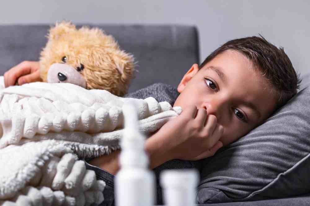 Enfant faisant un malaise  et qui se repose