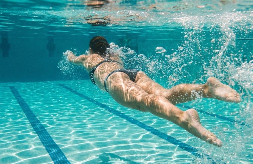 Peut-on guérir du diabète type 2, femme qui fait de la natation
