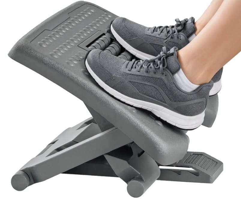 Repose-pieds-gris-pour-bureau