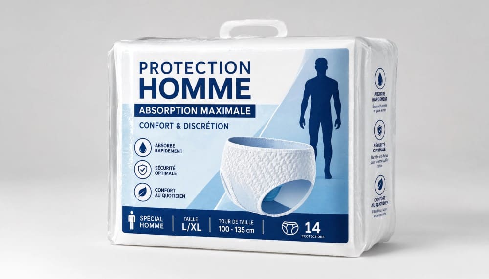Paquet de couches incontinence homme