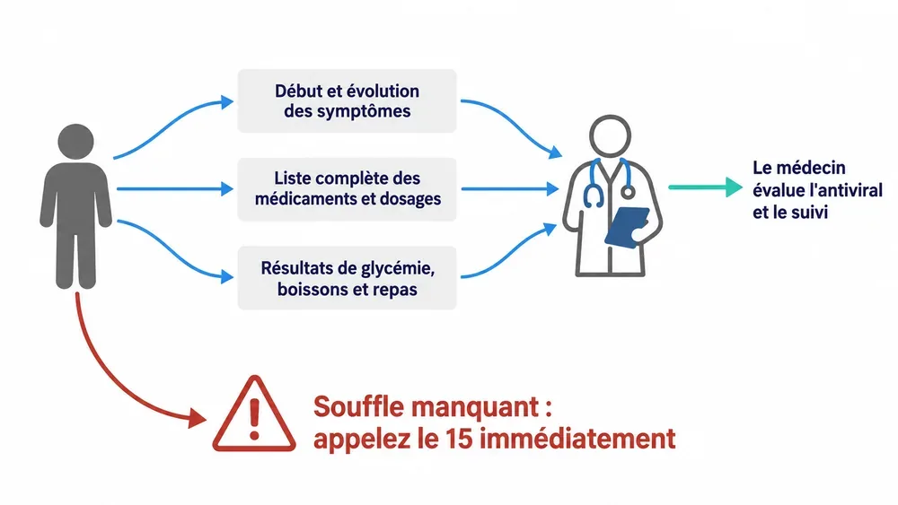 Préparer la consultation : transmettre les bonnes informations. Les faits notés orientent le suivi médical